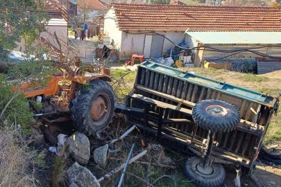 Burdur’da otomobille çarpışan traktör devrildi: 3 yaralı