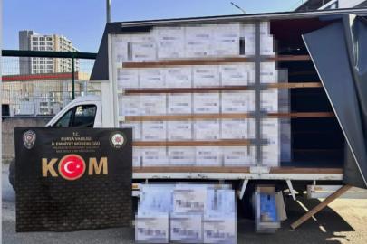 Bursa’da 3 milyon 410 makaron ele geçirildi