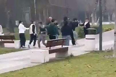 Bursa’da iki grup arasındaki kavga kamerada