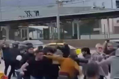 Bursa’da savaşı andıran kavga kamerada: Kimi kaskını miğfer yaptı, kimi sopayı kılıç gibi kullandı