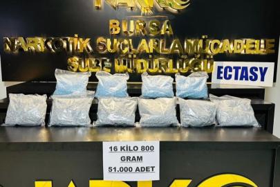 Bursa’da uyuşturucu operasyonu: 51 bin adet extacy ele geçirildi