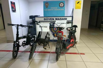 Çalınan bisikletler polis tarafından bulundu