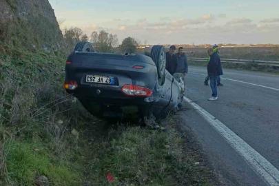 Çaycuma’da otomobil takla atarak durabildi: 1 yaralı
