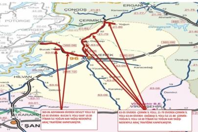 Çermik - Siverek yolu ulaşıma kapandı .