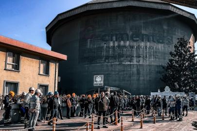 Çimento fabrikasında yangın tatbikatı