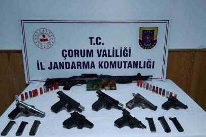 Çorum’da kaçak silah operasyonu