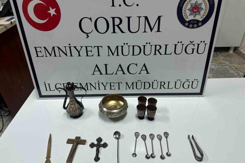 Çorum’da tarihi eser operasyonu: 1 gözaltı