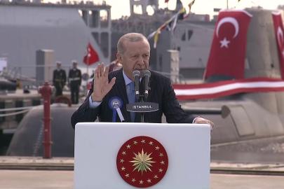 Cumhurbaşkanı Erdoğan: "Dünyada kendi savaş gemisini geliştirip denize indiren 10 ülkeden biri Türkiye’dir"