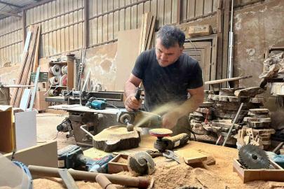 Çürümüş zeytin ağaçlarını sanat eserine dönüştürüyor