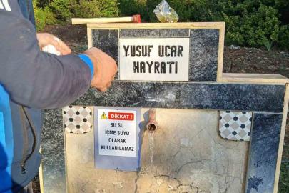 Datça’daki beş çeşmeye "Su içilemez" uyarısı