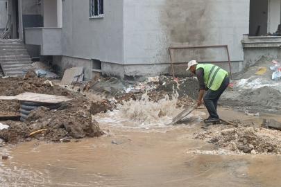 Delinen doğal gaz borusu ekipleri alarma geçirdi