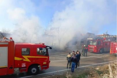 Denizli’de iş yerinde çıkan yangın korkuya neden oldu