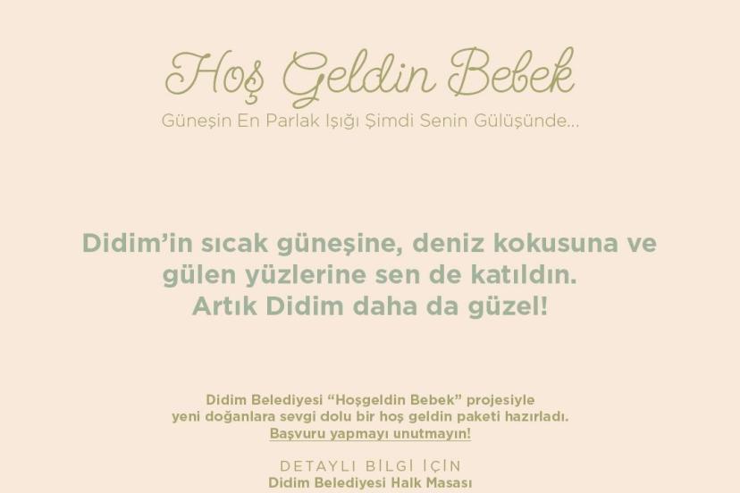 Didim’de ’Hoş Geldin Bebek’ projesi tüm hızıyla sürüyor