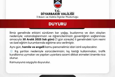 Diyarbakır’da okullar yarın da tatil edildi