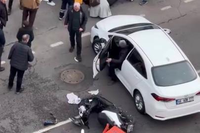 Diyarbakır’da otomobilin çarptığı motosikletli kurye yaralandı