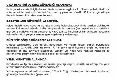 Diyarbakır’da yılbaşı tedbirleri kapsamında 8 bin 737 güvenlik personeli sahada olacak