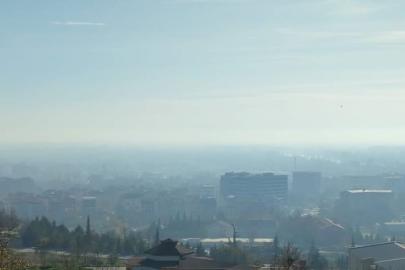 Edirne merkezde hava kirliliği çıplak gözle görüldü