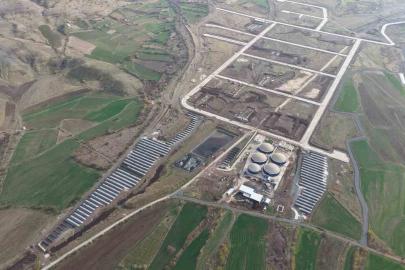 Elazığ’da 250 milyon liralık Cevizdere Besi OSB’de altyapı tamamlandı, bölge dron ile görüntülendi