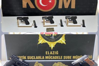 Elazığ’da uyuşturucu ve silah operasyonu: 1 tutuklama