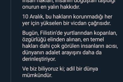 Emine Erdoğan: "Bugün Filistin’de yurtlarından koparılan, özgürlüğü elinden alınan, en temel hakları dahi çok görülen insanların acısı, dünyanın adalet arayışını daha da derinleştiriyor"