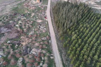 Eskişehir’de tezat görüntü: Bir yanda yeşil ağaçlar, bir yanda çöp yığınları