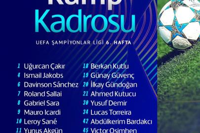 Galatasaray’ın, Monaco maçı kamp kadrosu belli oldu