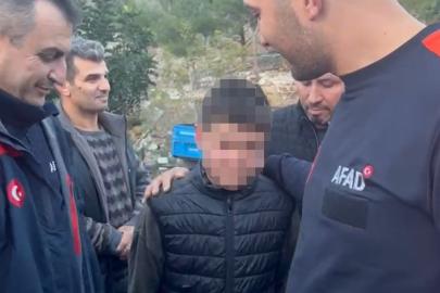 Haber alınamayan çocuğu AFAD ekipleri buldu