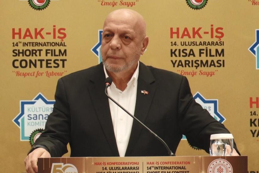 HAK-İŞ Başkanı Arslan: "Setlerde yatıp kalkmak zorunda kalan insanların temel pek çok haklarından mahrum bırakılması bizi üzüyor"
