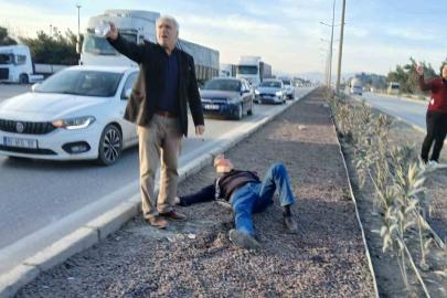 Hurdaya dönen araçtan yaralı kurtuldu