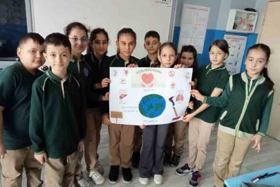 İlkokul öğrencilerinden sağlıklı yaşam mesajı