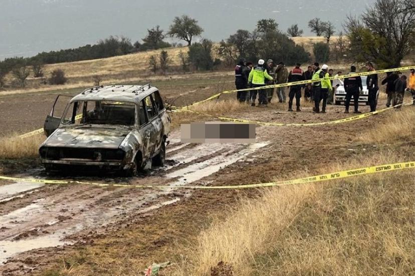Isparta’da dağlık alanda yanmış aracın kenarında başsız erkek cesedi bulundu