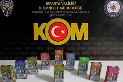 Isparta’da yeni yıl tedbirleri kapsamında kaçak içki ve elektronik sigara ele geçirildi