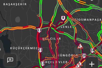 İstanbul’da trafik yoğunluğu akşam saatlerinde yüzde 83’e ulaştı