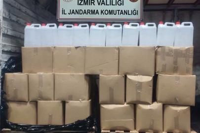 İzmir’de 860 litre etil alkol ele geçirildi
