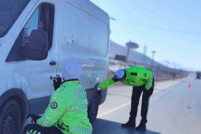 Kahramanmaraş’ta kış lastiği uygulaması