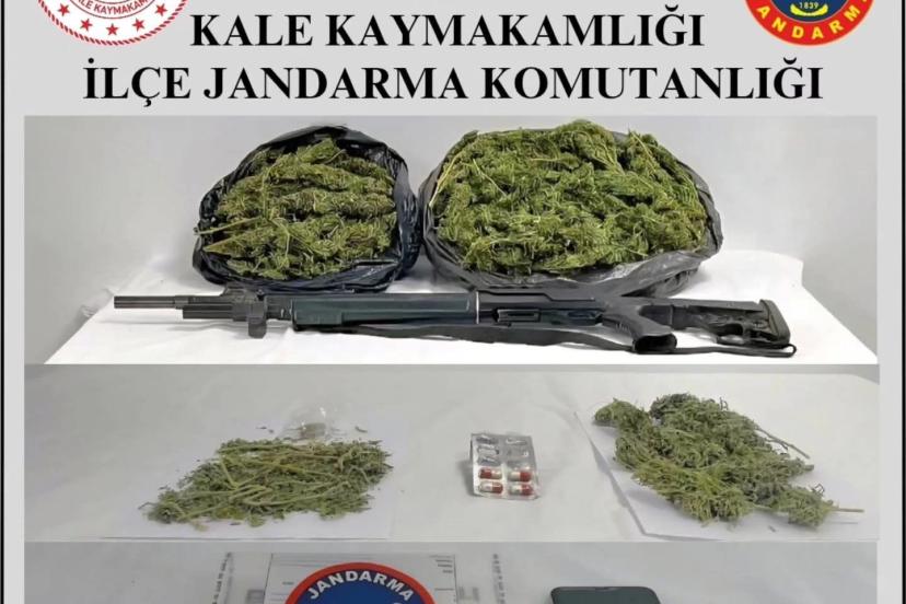 Kale’de uyuşturucu ve ruhsatsız tüfekle yakalanan şüpheli tutuklandı