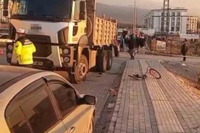 Kamyonun çarptığı 6 yaşındaki bisikletli çocuk hayatını kaybetti