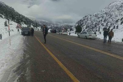 Kar yağışını duyan Alacabel’e koştu