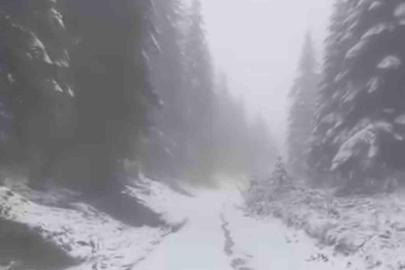 Karabük’ün yüksek kesimlerinde kar yağışı devam ediyor