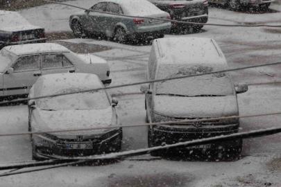 Karapınar’da kar yağışı etkili oldu