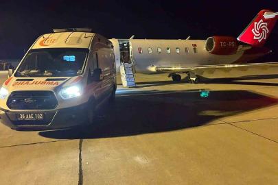 Kars’ta ambulans uçak 44 günlük bebek için havalandı