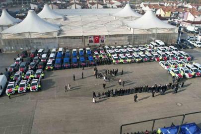 Kastamonu’da 84 araç, törenle emniyet ve jandarmaya tahsis edildi