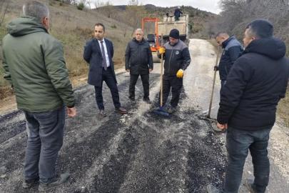 Kaymakam Uçar, Yenipazar’da yol onarım çalışmalarını inceledi