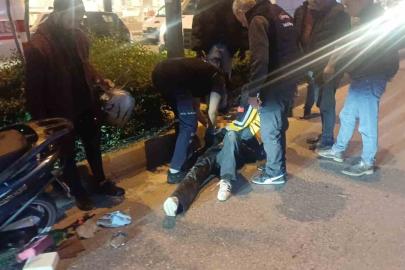 Kaza yaptığı motosikletini yaptıramadan tekrar kaza yaptı, yerde yaralı halde derdini anlattı