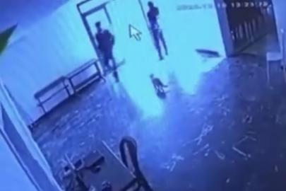 Kediye tekme attı, o anlar kameraya yansıdı