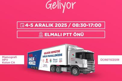 Kepez’in Mobil Sağlık Merkezi 4-5 Aralık’ta Elmalı’da Kanser taraması yapacak