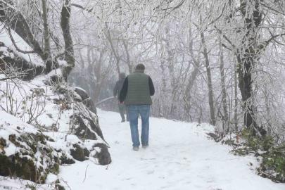 Keremali Yaylası’nda kış güzelliği