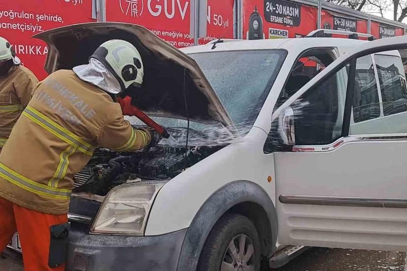 Kırıkkale’de araç yangını