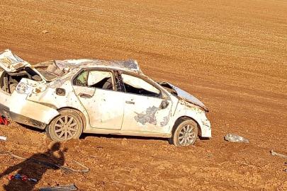 Kontrolden çıkan otomobil tarlaya uçtu: 1 yaralı