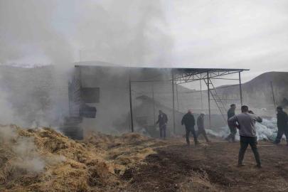 Malatya’da besi çiftliğinde yangın